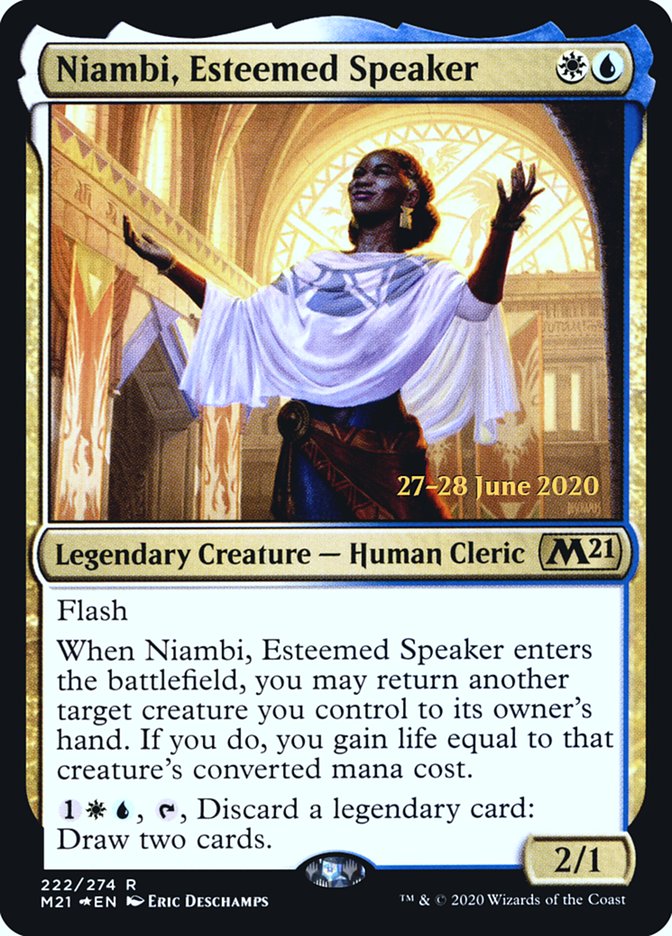 Niambi, Esteemed Speaker