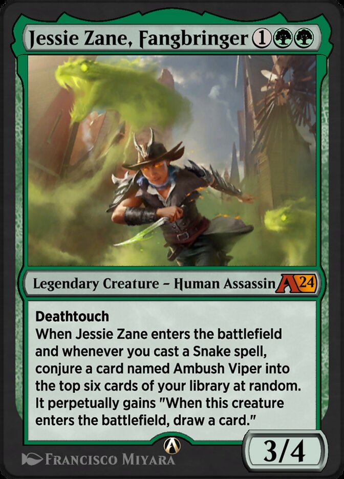 Jessie Zane, Fangbringer