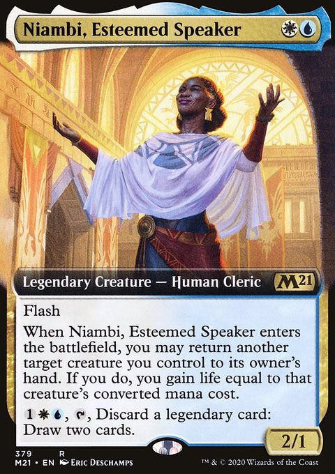 Niambi, Esteemed Speaker